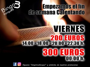 Prima viernes Bingo Tres Forques